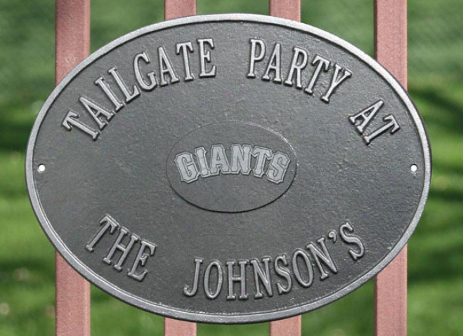 San Francisco Giants Pewter And Silver Personalized Indoor/outdoor Plaque