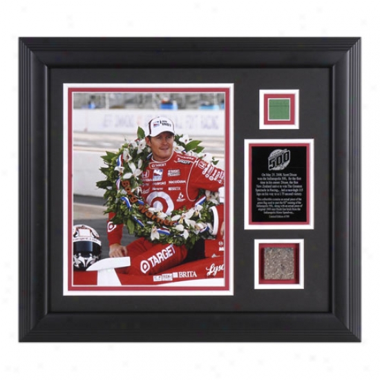 Scott Dixon - 2008 Indy 500 Winner - Framed 8x10 Phorograph With Race Used Flag And Brick Piece