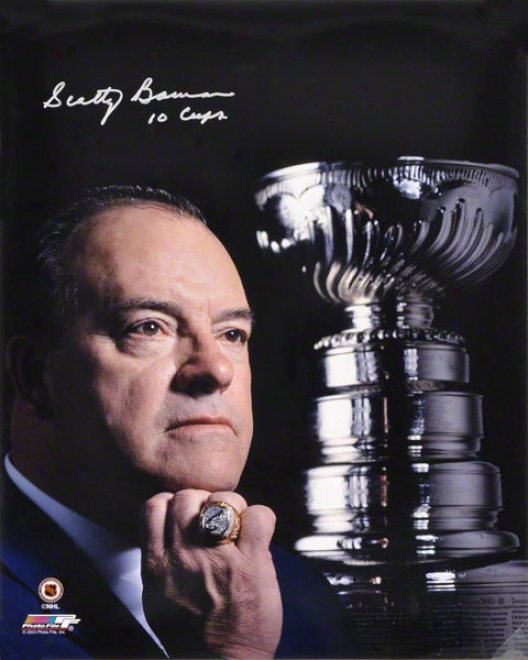 Scotty Bowman -10 Cups- Autographed Photograph