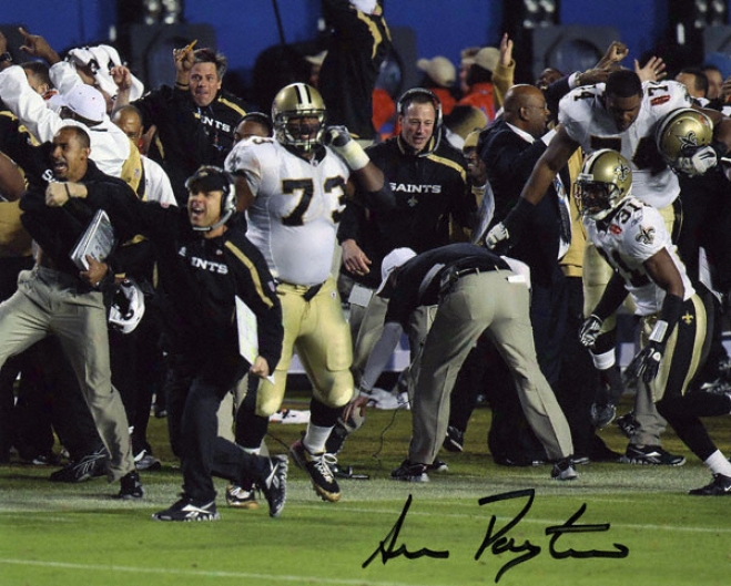 Sean Payton New Orleans Saints Super Bowl Xliv - Sideline - Autographed 8x10 Photograph