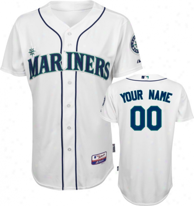 Seattle Mariners - Personalized With Your Name - Auuthentic Cool Base␞ Home White On-field Jersey