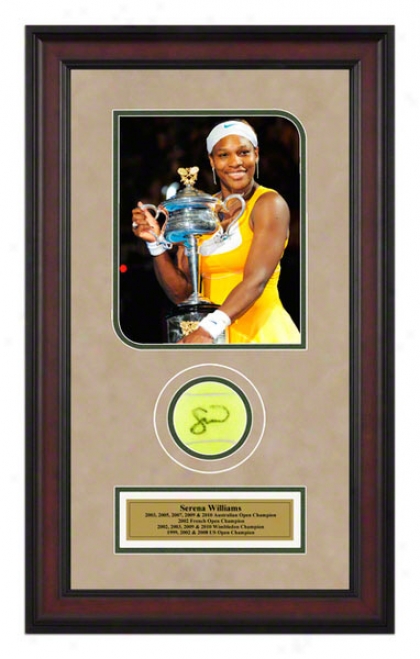 Serena Williams 12th Grad Slam Title Framed Autographed Tennis Dance With Photo