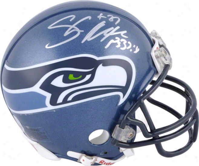 Shaun Alexander Seattle Seahawks Autogtaphed Mini Helmet