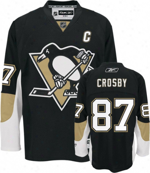 Sidney Crosby Jersey: Reebok Black #87 Pittsburgh Penguins Premier Jersey