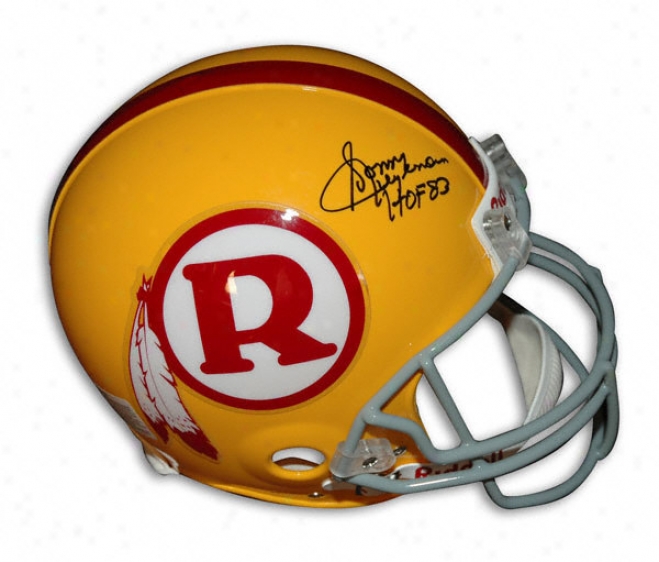 Sonny Jurgensen Autographed Pro-line Helmet  Details: Washngton Redskins, Yellow, Throwback, Authentic Riddell Helm