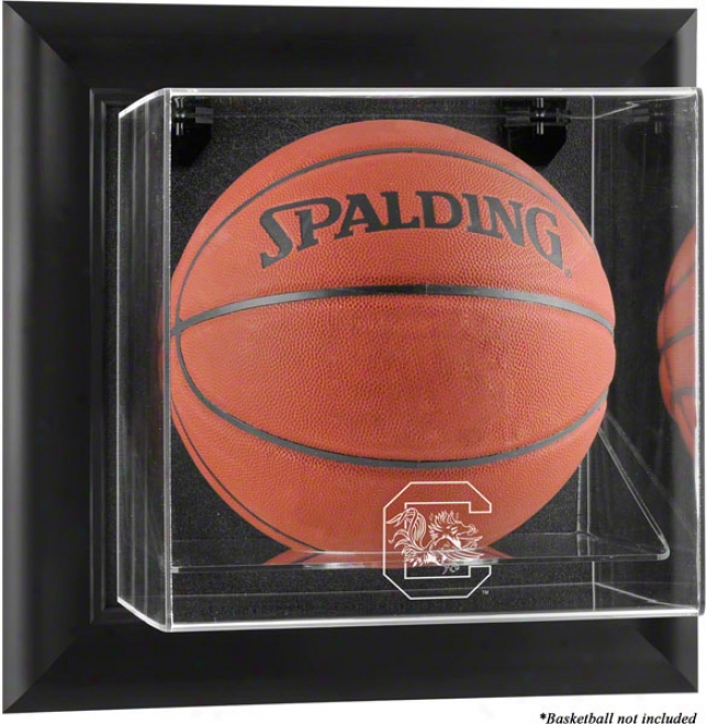 South Carolina Gamecocks Framed Wall Mpuntabpe Baske5ball Logo Display Case