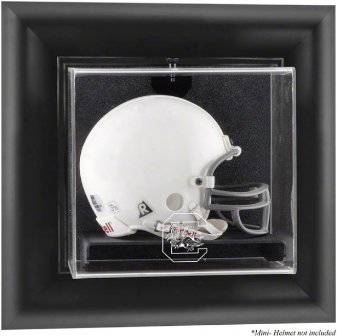 South Carolina Gamecocks Framed Wall Mounted Mini Helmet Logo Display Case