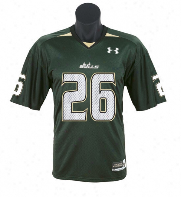 South Florida Bulls -no. 26- Green Inferior to Armour Performance Repilca Football Jersey