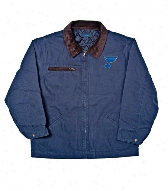 St. Louis Blues Jacket: Blue Reebok Tradesman Jacket