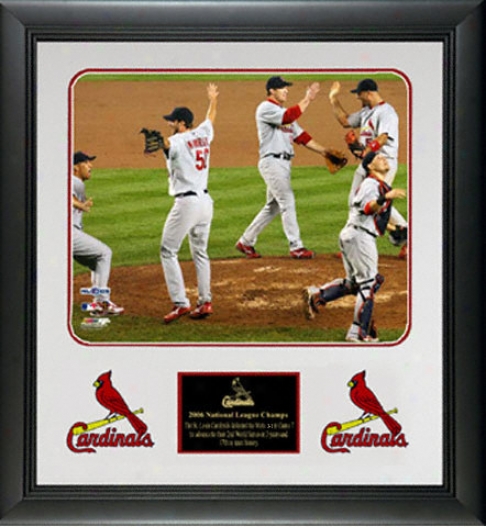 St. Louis Cardinals 2006 National League Champions 16x20 Framed Photo With Team Logo