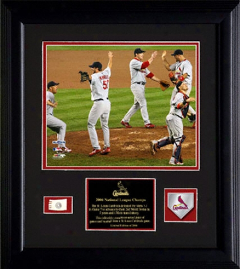 St. Louis Cardinals 2006 National League Champions 8x10 Framed Photo With Tea Medallion