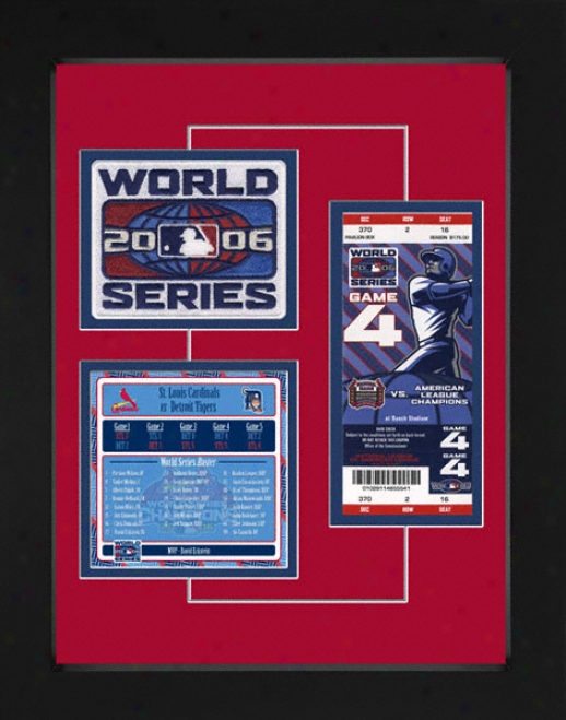 St. Louis Cardinals 2006 World Series Replica Ticket & Patch Frame