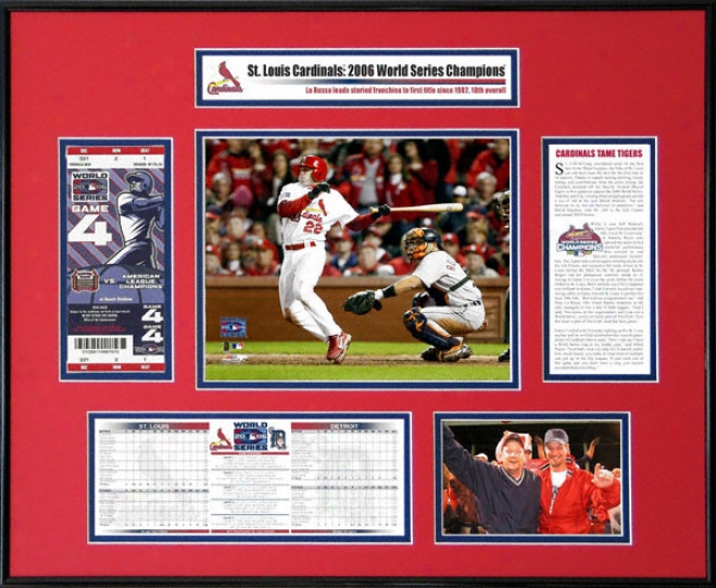 St. Louis Cardinals - 2006W orld Series Ticket Frame - David Eckstein