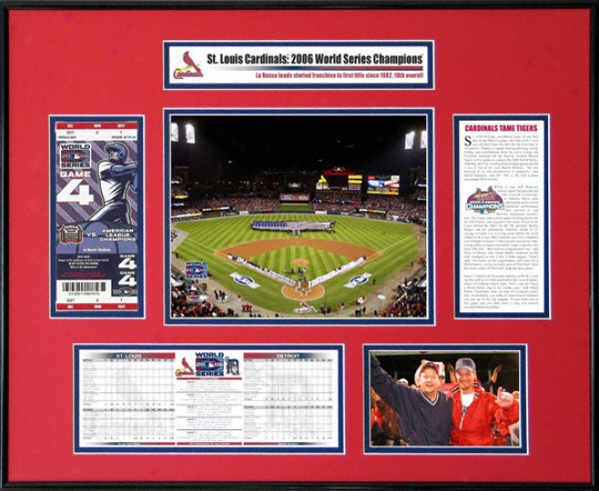 St. Louis Cardinals - 2006 World Series Ticket Frame - Game 3 Opening Ceremony