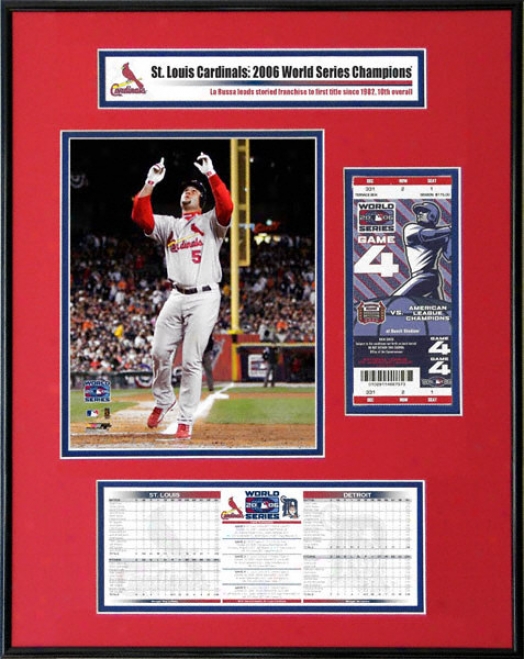 St. Louis Cardinals - 2006 Wodld Series Ticket Frame Jr. - Albert Pujols