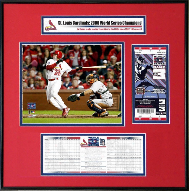 St. Louis Cardinals - 2006 World Series Ticket Frame Jr. - David Eckstein