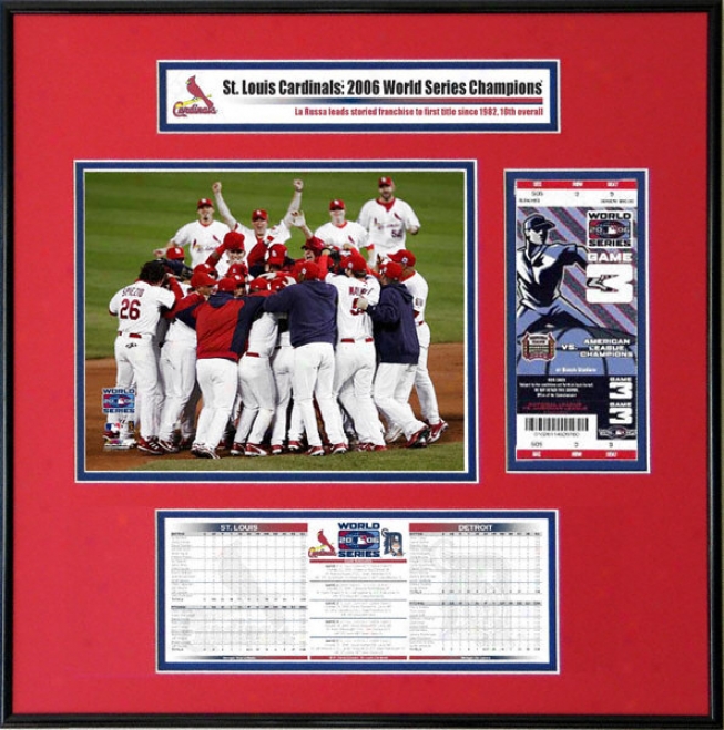 St. Louis Cardinals - 2006 World Series Ticmet Frame Jr. - Team Celebration