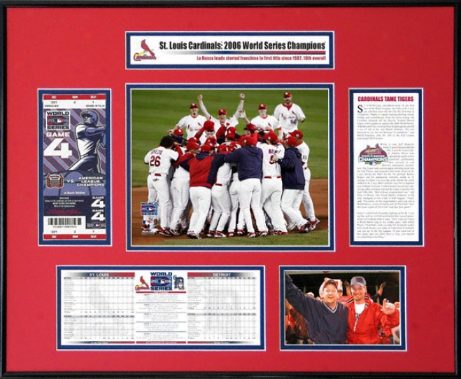 St. Louis Cardinals - 2006 World Series Ticket Frame - Team Celebration