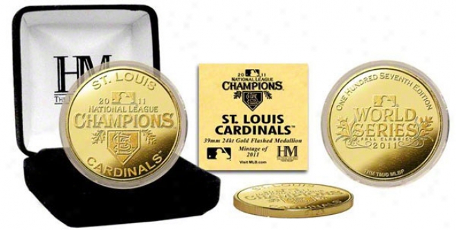 St. Louis Cardinals 2011 National League Champions 24kt Gold Coin