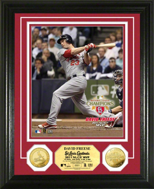 St. Louis Cardinals 2011 National League Champions Mvp 24kt Gold Coin Photo Mint