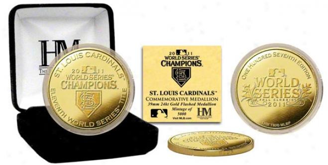 St. Louis Cardinals 2011 World Series Champions 24kt Gold Coin
