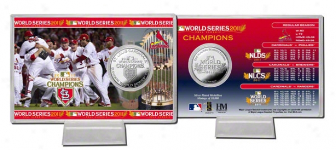 St. Louis Cardinals 2011 World Series Champions Silver Coin Card