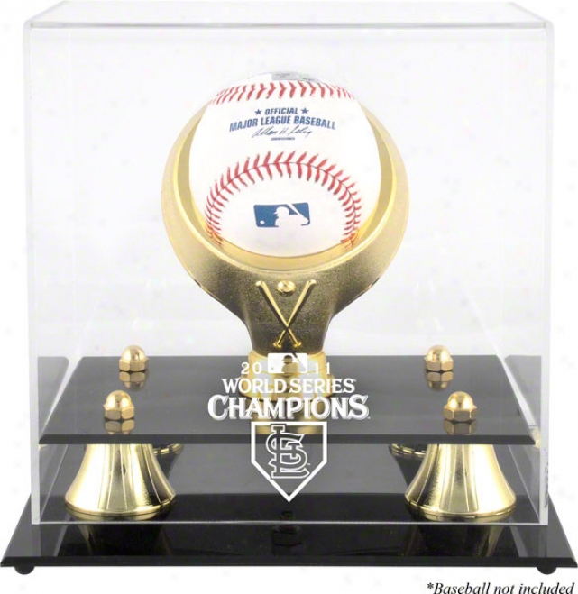 St. Louis Cardinals 2011 World Series Golden Classic Single Baseball Logo Display Case