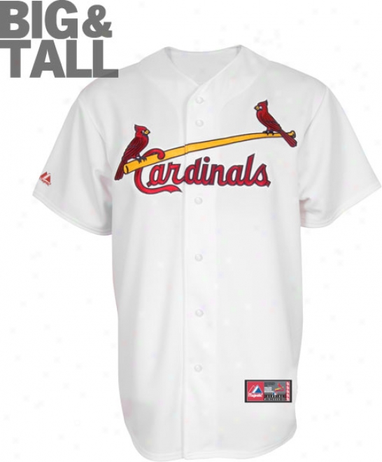 St. Louis Cardinals Big & Tall Home White Mlb Replica Jers3y