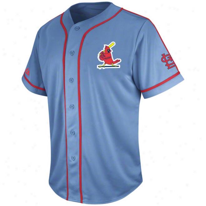 St. Louis Cardinals Coastal Bllue Cooperstown Tradition Jersey