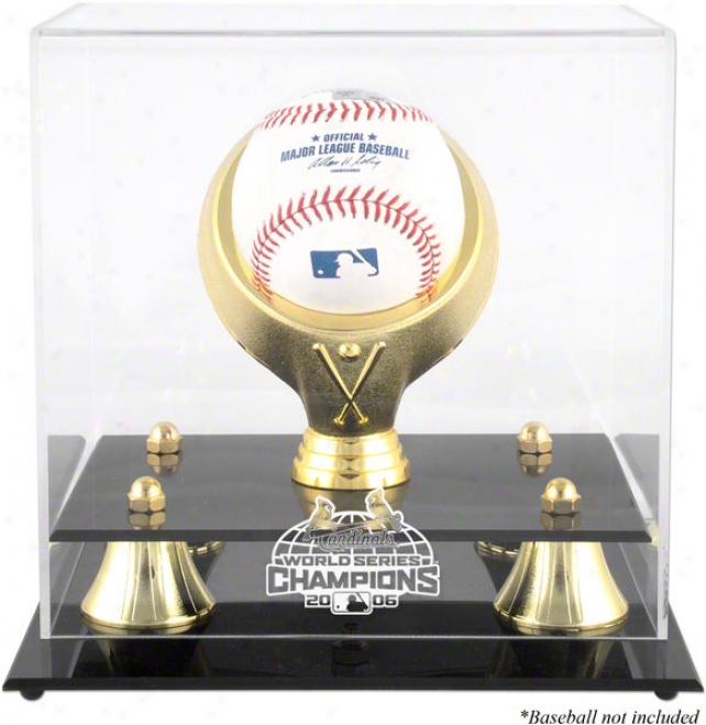 St. Louis Cardinals Golden Classic 2006 World Series Logo Baseball Display Case