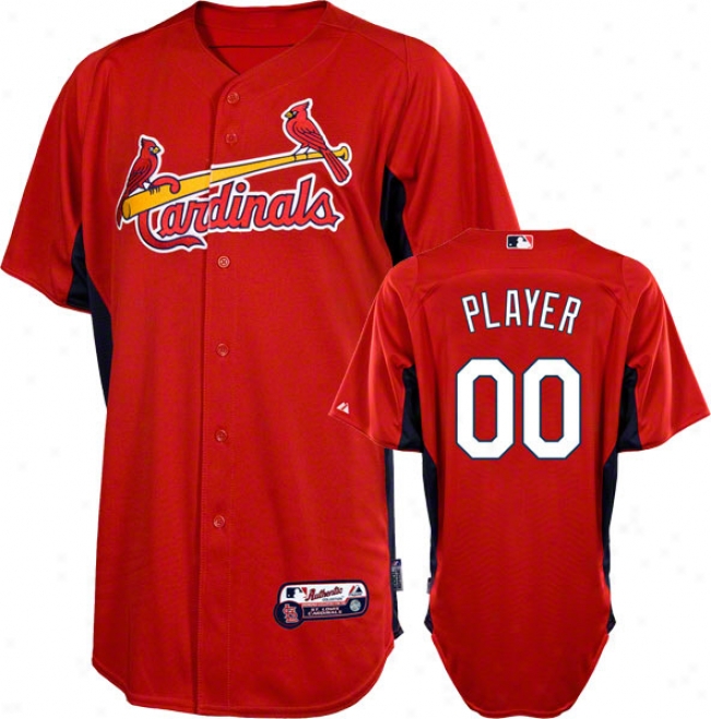 St. Louis Ca5dinals Jersey: Any Plaher Authentic Scarlet On-field Batting Practice Jersey