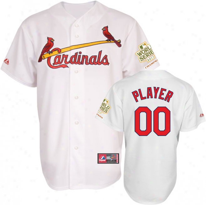 St. Louis Cardinals Jersey: Any Player Home White Autograph copy Jersey With 2011 World Series Champions Patch