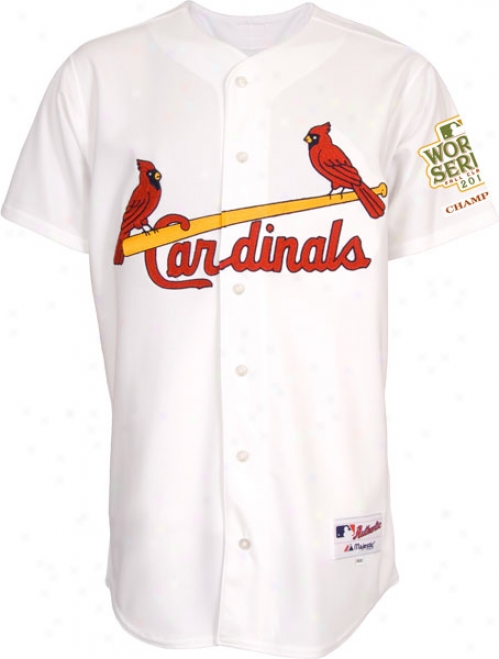 St. Louis aCrdinals Jersey: Home White Authentic Jersey Through  2011 World Series Champions Patch