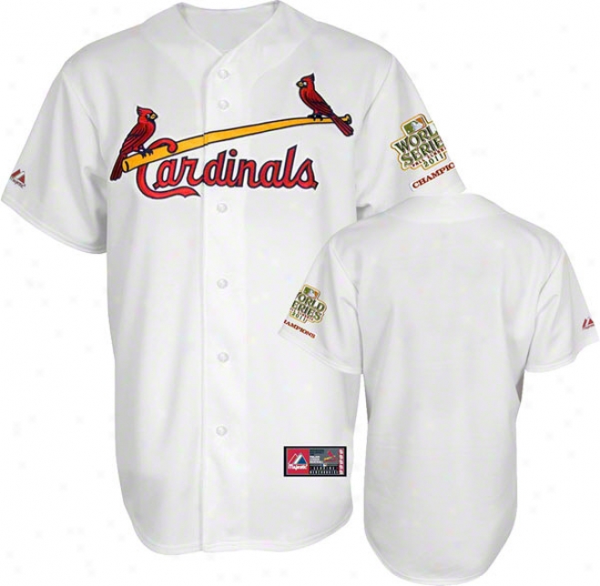 St. Louis Cardinals Jersey: Home White Replica Jersey With 2011 World Series Champions Patch