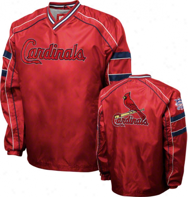 St. Louis Cardinals Red V-neck Pullover Jacket