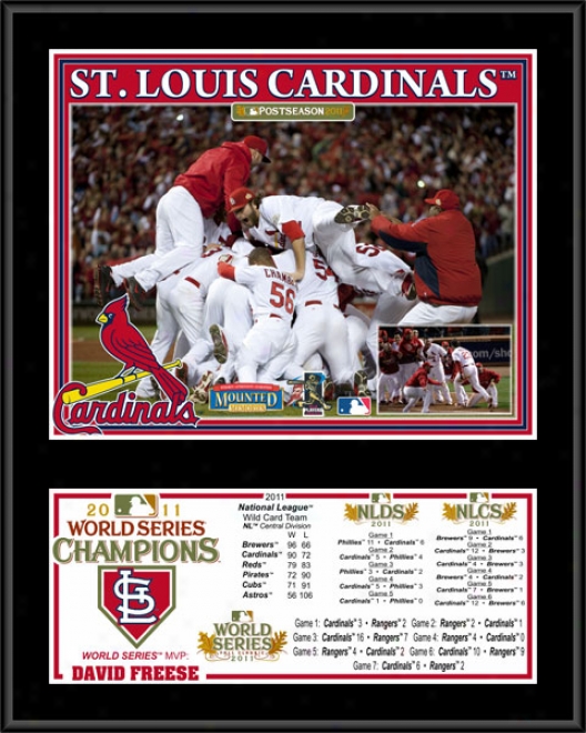 St. Louis Cardinals Su6limated 12x15 Plqque  Details: 2011 World Succession Champions