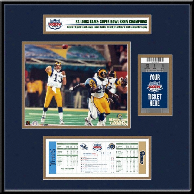 St. Louis Rams Super Bowl Xxxiv Champions Ticket Frame Jr.