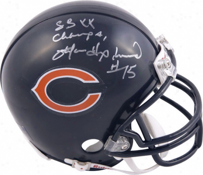 Stefan Humphries Chicago Bears Autographed Mini Helmet With Sb Xx Champs Inscription