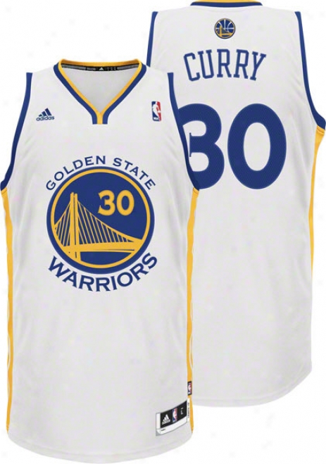 Stephen Curry White Adidas Revolution 30 Swingman Golden State Warriors Jersey