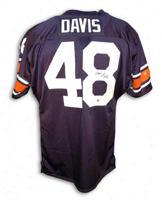 Stephen Davis Autographed Auburn University Livid Jersey