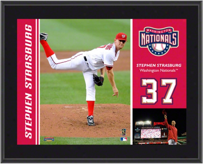 Stephen Strasburg Plaqus  Details: Washington Nationals, Sublimated, 10x13, Mlb Plaque