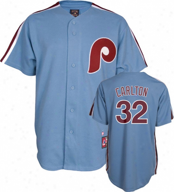 Steve Carlton Philadelphia Phillies Light Blue Cooperstown Replica Jersey