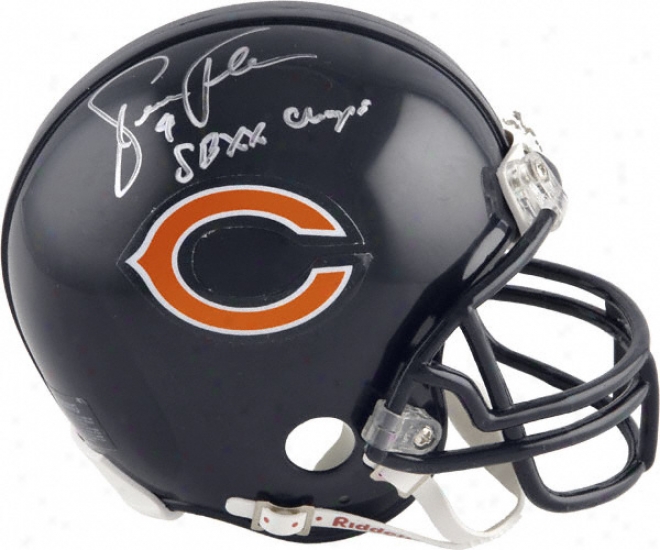 Steve Fuller Chicago Bears Autographed Mini Helmet With Sb Xx Champs Inscription