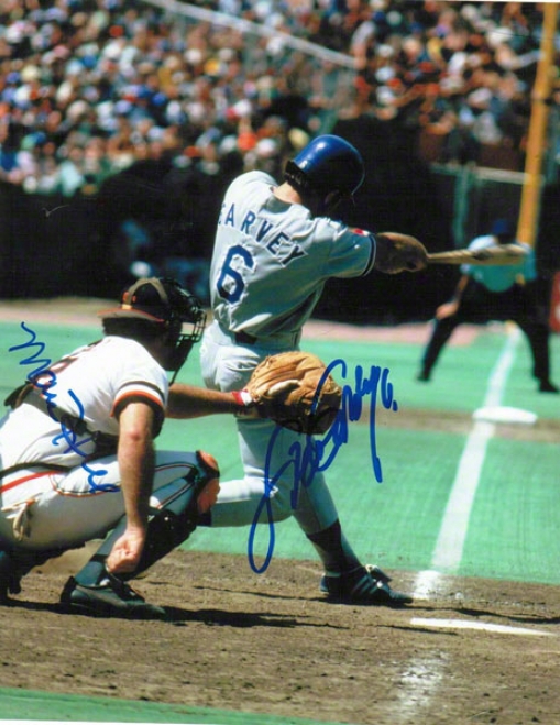 Steve Garvey And Marc Hill Dual Autographed 8x10 Photo