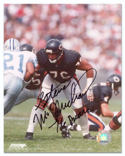 Steve Mcmichel Chicago Bears Autographed 8x10 Photograph