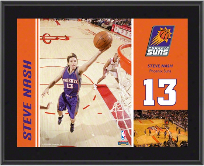 Steve Nash Plaque  Details: Phoenix Suns, Sublimated, 10x13, Nba Plaque