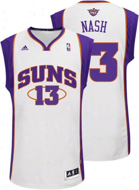 Steve Nash White Adidas Revolutiinn 30 Swingman Phoenix Suns Jersey