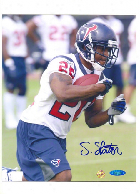 Steve Slaton Autographed Houston Texans 8x10 Photo