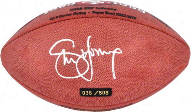 Steve Young Atographed Football  Details: Entry  Of Fame Pro Football