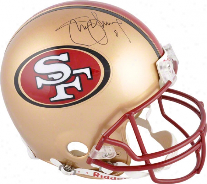 Steve Young Autographed Pro-line Helmet  Details: San Francisco 49ers, Genuine Riddell Revolution Helmet